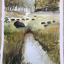 Mon projet du cours : Paysages naturels à l’aquarelle. Fine Arts, Painting, and Watercolor Painting project by cdeblais - 07.17.2021