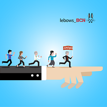Siempre mirando hacia delante. Traditional illustration, Character Design, Graphic Design, Marketing, Social Media, Creativit, Digital Illustration, Digital Marketing, Mobile Marketing, Instagram Photograph, and Social Media Design project by Joan Sala - 07.17.2021