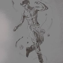 Mi Proyecto del curso: Técnicas de dibujo tradicional con Procreate - fight dancer. Traditional illustration, Digital Illustration, Portrait Drawing, and Digital Drawing project by Mauricio Arrieta - 07.16.2021