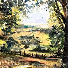 My project in Natural Landscapes in Watercolor course. Fine Arts, Painting, and Watercolor Painting project by Caromin Louw - 07.18.2021