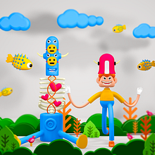 My project in 3D Character Design and Illustration course. Un proyecto de 3D, Diseño de personajes, Modelado 3D y Diseño de personajes 3D de hope - 16.07.2021