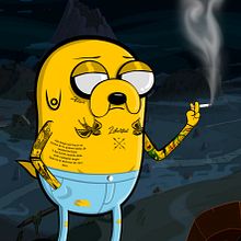jake el perro cool . % Edgar Oswaldo albornoz tarafından hazırlanan Geleneksel illüstrasyon, Ve Dijital İllüstrasyon projesi - 07.18.2021