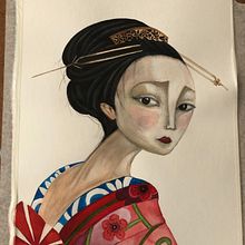 Mi Proyecto del curso: Retrato ilustrado en acuarela. Un proyecto de Ilustración tradicional, Bellas Artes, Pintura, Dibujo, Pintura a la acuarela, Dibujo de Retrato y Dibujo artístico de Ximena Almeida - 14.07.2021