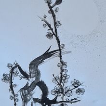 Sumi-e paintings by KOSHU. Design project by Nokkie Benade - 07.19.2021