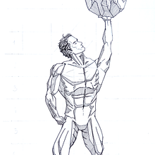 My project in Illustration for Comics: Anatomy of a Superhero course. Un proyecto de Ilustración tradicional, Diseño de personajes, Cómic, Dibujo a lápiz y Dibujo anatómico de Pedro B. - 19.07.2021