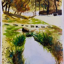 Mi Proyecto del curso: Paisajes naturales en acuarela. Projekt z dziedziny  Sztuki piękne,  Malarstwo i Malowanie akwarelą użytkownika kingsjoak - 19.07.2021