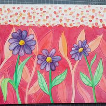 Negative Watercolour Daisies. Ilustração tradicional, Pintura em aquarela e Ilustração botânica projeto de Abigail Holden - 19.07.2021