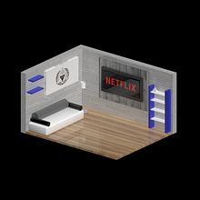 Isometric 3D Room. Traditional illustration, and Design project by Gabriel Grespan - 07.19.2021