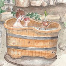 My project in Watercolor Illustration with Japanese Influence course. Traditional illustration, Drawing, and Watercolor Painting project by Danusia - 07.19.2021