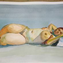 Mi Proyecto del curso: Figura humana en acuarela Primera y segunda prueba. Projekt z dziedziny Trad, c, jna ilustracja,  Sztuki piękne,  Malarstwo, Malowanie akwarelą, R, sunek realist, czn, R i sunek anatomiczn użytkownika Joaquin Rueda Caballero - 20.07.2021