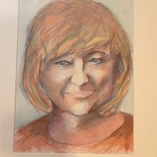 First attempt in Artistic Portrait with Watercolors course. Un progetto di Belle arti, Pittura, Pittura ad acquerello e Disegno di ritratti di Arsche Feuer - 21.07.2021