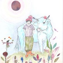 My project in Introduction to Children’s Illustration course - Jack and the Beanstalk. Traditional illustration, Fine Arts, Painting, Pencil Drawing, Drawing, Watercolor Painting, Children's Illustration, and Narrative project by kathrynga - 07.21.2021