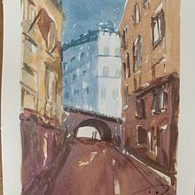 Mi Proyecto del curso: Representación arquitectónica en acuarela. Un progetto di Illustrazione tradizionale, Bozzetti, Disegno, Pittura ad acquerello, Illustrazione architettonica e Sketchbook di dsimon1 - 07.07.2021