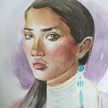 My project in Watercolor Portraits: Capture a Model's Personality course. Fine Arts, Painting, Watercolor Painting, and Portrait Drawing project by Jelena Petkovic - 07.21.2021