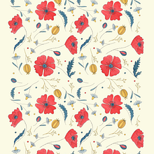 My two patterns. Projekt z dziedziny Tradycyjna ilustracja,  Malarstwo, Pattern design,  Rysunek, Malowanie akwarelą i Rysunek botaniczny użytkownika Claudia Fasser - 21.07.2021