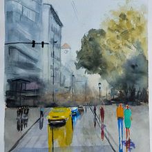 Mi Proyecto del curso: Paisajes urbanos en acuarela. Un proyecto de Bellas Artes, Pintura a la acuarela e Ilustración arquitectónica de Salvador Jiménez Ruiz - 21.07.2021