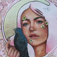 Meu projeto do curso: Aquarela sobre madeira. Projekt z dziedziny Trad, c, jna ilustracja i Malowanie akwarelą użytkownika Juliana Paz - 21.07.2021