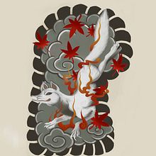 Momiji Rain Irezumi . % Raúl Ferreres tarafından hazırlanan Geleneksel illüstras, Ve on projesi - 07.21.2021