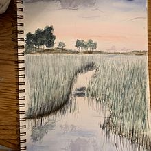 My project in Natural Landscapes in Watercolor course. Un proyecto de Bellas Artes, Pintura y Pintura a la acuarela de Kristen Lautenslager - 23.07.2021
