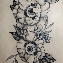 My project in Botanical Tattoo with Pointillism course. Tattoo Design, Traditional illustration, and Botanical Illustration project by kittyameliaharvey - 07.23.2021