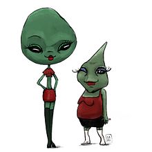 Mein Kursprojekt: Illustrierte Charakterfabrik: 2 Prostitutes Aliens. Projekt z dziedziny Trad, c, jna ilustracja, Projektowanie postaci, Ilustracja c, frowa, Ilustracje dla dzieci i Narracja użytkownika Ca Hu - 23.07.2021
