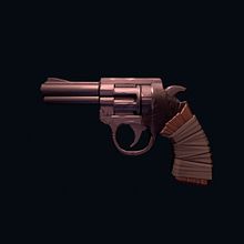 Revolver Cartoon. 3D Modeling project by Raúl Ferreres - 07.23.2021