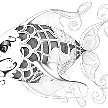 Ink Fish. Un progetto di Illustrazione tradizionale di Cynthia Dunning - 23.07.2021