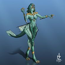 Naratrix, Queen of the Primary Ocean - The Dragon Prince fanart . % Wissem Koualef tarafından hazırlanan Geleneksel illüstras, on, Karakter Tasarımı, Dijital İllüstras, on, Dijital Çizim, Dijital Bo, Ve ama projesi - 03.21.2021