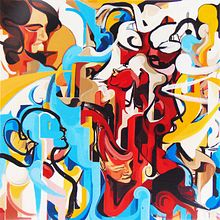 Abstract paintings. Fine Arts, Painting, Artistic Drawing, Acr, and lic Painting project by Catarina Garcia - 07.24.2021
