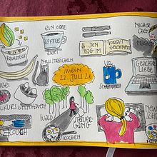 Illustriertes Tagebuch für alles Mögliche!. Fine Arts, Sketching, Creativit, Drawing, and Sketchbook project by Andrea Gunkler - 07.25.2021
