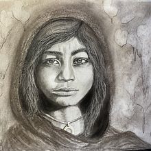 Mein Kursprojekt: Künstlerisches Porträt mit Kohlestift.  project by Anne-Marie - 07.25.2021