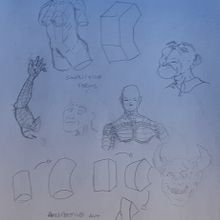 Some of my evolution sketches an studyies. Traditional illustration project by Daniel Oliveira - 07.26.2021