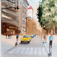 Il mio progetto del corso: Paesaggi urbani ad acquerello . % Cristina tarafından hazırlanan Güzel sanatlar, Sulubo, a Resim, Mimari İllüstras, Ve on projesi - 07.26.2021