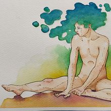 My project in Introduction to Artistic Figure Drawing course. Projekt z dziedziny Sketching, R, sunek ołówkiem,  R, sunek, R, sunek realist, czn, R, sunek anatomiczn i Malowanie akwarelą użytkownika finnorlando - 27.07.2021