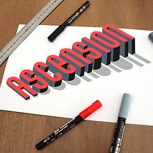 Handmade 3D Ein Projekt aus dem Bereich 3-D-Lettering, Lettering, T und pografie von Tarwane - 27.07.2021