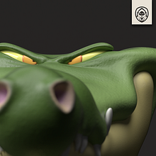 Croc. 3D, Digital Painting, Photographic Composition, Digital Design, 3D Design, Digital Photograph, 3D Character Design, 3D Modeling, and Photo Retouching project by Jorge Melo Quezada - 03.01.2021