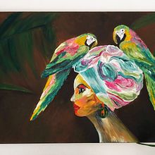 Dschungelschönheit. Un projet de Peinture acr , et lique de Maria Märtl - 27.07.2021