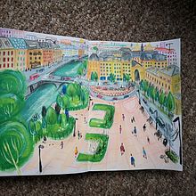 Welcome Paris !. Un progetto di Illustrazione tradizionale, Bozzetti, Disegno, Illustrazione architettonica, Sketchbook, Pittura gouache e Design di Aneta Karnas - 27.07.2021