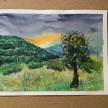 My project in Natural Landscapes in Watercolor course Ein Projekt aus dem Bereich Bildende Künste, Malerei und Aquarellmalerei von Pavel Rudnev - 27.07.2021