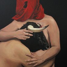 El abrazo. Projekt z dziedziny  Malarstwo i Malarstwo olejowe użytkownika Daniela F. Cortéz - 28.07.2021