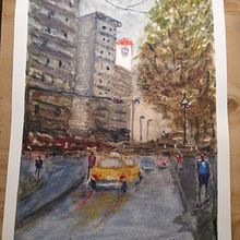 Mi Proyecto del curso: Paisajes urbanos en acuarela, primer intento Ein Projekt aus dem Bereich Aquarellmalerei von Roberto Justo Robiolo - 28.07.2021