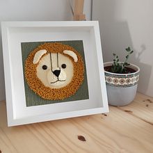 Meu projeto do curso: Punch needle e crochê: crie personagens únicos - LEÃO Ein Projekt aus dem Bereich H, werk, Spielzeugdesign, Weben, DIY und Crochet von Patrícia Ferreira - 28.07.2021