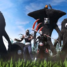 Kakuzu, Hidan and the beasts masks. Un proyecto de 3D, Animación 3D, Diseño de personajes 3D, Modelado 3D y Rigging de Maite Gómez García - 28.07.2021