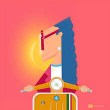 Enjoy The Ride - Ilustracion Vectorial Formato Instagram e Historia. Un proyecto de Ilustración tradicional, Ilustración vectorial, Ilustración digital, Dibujo y Dibujo digital de Calone - 28.07.2021
