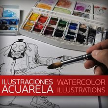 Ilustraciones a TINTA y ACUARELA. Un proyecto de Ilustración tradicional, Cómic, Dibujo a lápiz y Pintura a la acuarela de José Antonio Álvarez Pacios - 28.07.2021