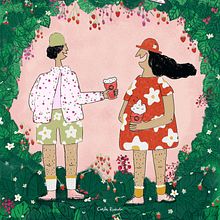 Ilustración digital para carta de presentación de cerveza artesanal. Un projet de Illustration traditionnelle, Publicité, Dessin au cra, on, Illustration numérique, Dessin artistique, Conception de personnages , et Calligraphie de Charli Rubiolo - 28.07.2021