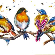 Mi Proyecto del curso: Acuarela artística para ilustración de aves. Traditional illustration, Watercolor Painting, Realistic Drawing, and Naturalistic Illustration project by Osvaldo Hurtado - 07.29.2021