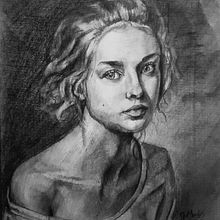 Retrato chica europea. Fine Arts, and Traditional illustration project by Juan Morales - 04.16.2021