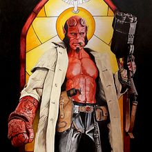 Hellboy lápices color. Traditional illustration, Comic, and Pencil Drawing project by David Aguilera Lagunas - 07.29.2021
