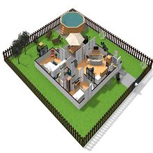 First step in interior decoration: Interior design project in CAD with Home by Me software as part of my distance learning with l'Ecole française. Interior Architecture, 3D Modeling, and Decoration project by Sabrina Chapouly - 02.15.2021